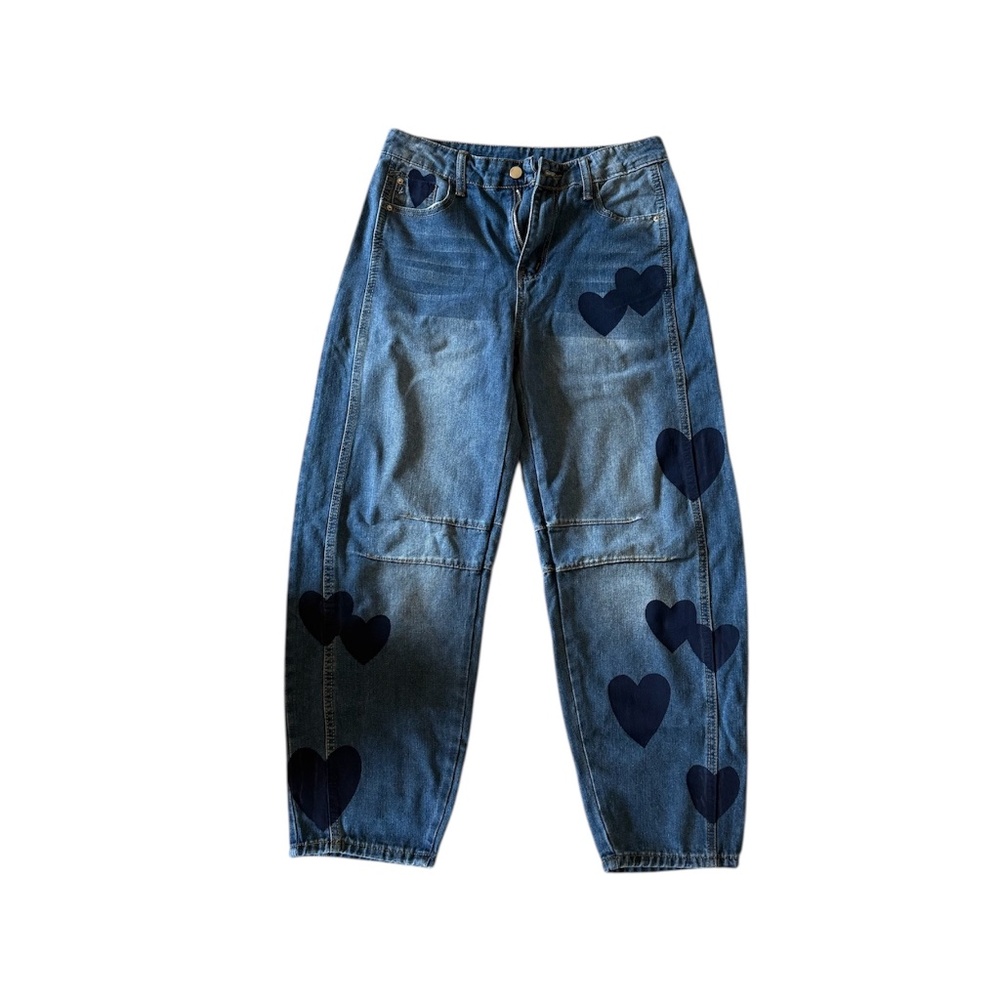 Heart barrel jeans